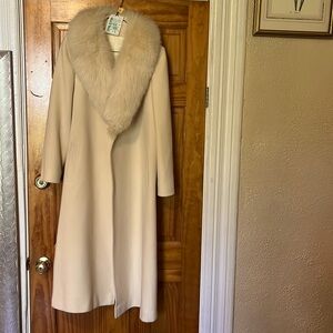 Angora Wool Coat w/ Fox Stole